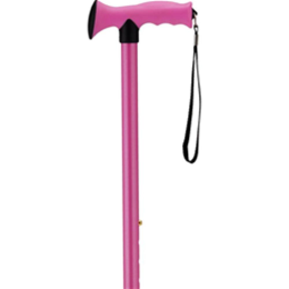 Image for product - Bright Pink T-Handle Cane with Rose Scent Handle