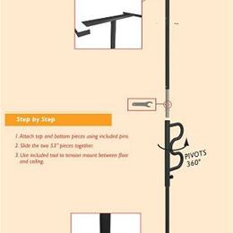 Image of Stander Floor to Ceiling Security Pole 1150